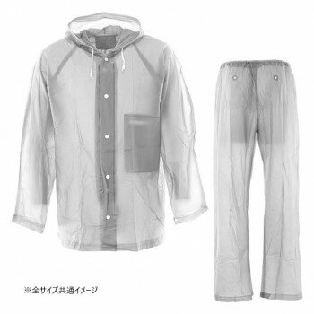 【直送品】コヤナギ PVCライトスーツ PC1300 クリア M【お寄せ品、返品キャンセル不可。欠品終売時連絡..