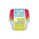 イノマタ化学 楽ちんパック スクエア 630ml 4色組【お寄せ品、返品キャンセル不可。欠品終売時連絡あり】