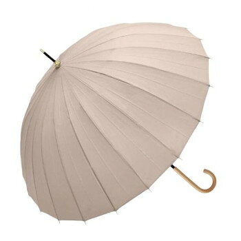 中谷 傘 24本骨無地 グレージュ Natural Basic 24本骨 735-037【お寄せ品、返品キャンセル不可。欠品終売時連絡あり】