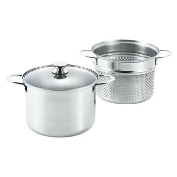 ルチェンテ IH対応パスタポット22cm LU-22P 5407-172【お寄せ品、返品キャンセル不可。欠品終売時連絡..