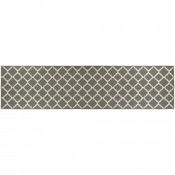 【メーカー直送（大型）】カキウチ モロッカン ワイドキッチンマット240cm グレー 60×240cm【お寄せ品、返品キャンセル不可。欠品終売時連絡あり】