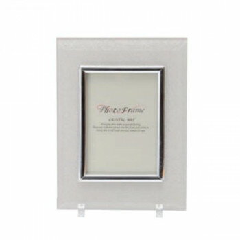 ホワイトガラス写真立て (ジャガード織) パールホワイト 32Q00000K3052【お寄せ品、返品キャンセル不可。欠品終売時連絡あり】