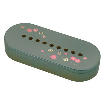 木乃香(このか) アルミ製 線香皿 蒔絵入 桜/抹茶マット 32R2009h5x064【お寄せ品、返品キャンセル不可。欠品終売時連絡あり】