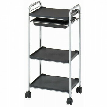 【直送品】C-216 セット台 ワゴン ブラック 12160【お寄せ品、返品キャンセル不可。欠品終売時連絡あり】