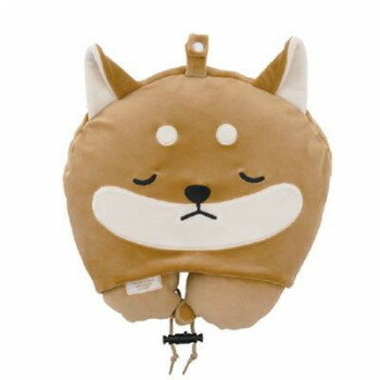 りぶはあと　プレミアムねむねむアニマルズ　フード付きネックピロウ　コタロウ　47303-44【お寄せ品、返品キャンセル不可。欠品終売時連絡あり】