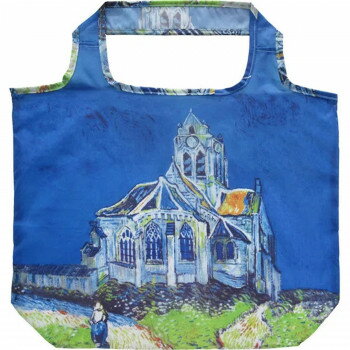 【メール便】 名画エコバッグ ゴッホ「オーヴェルの教会」 AE-00839【お寄せ品、返品キャンセル不可。欠品終売時連絡あり】