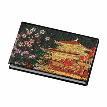 【メール便】 まえじゅう漆器 カードケース 金閣寺(B) 3V-338【お寄せ品、返品キャンセル不可。欠品終..