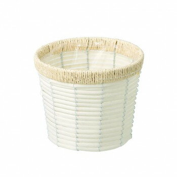 Planters - 大橋新治商店 ホワイトホルツプランターラウンドD5 23-445【お寄せ品、返品キャンセル不可。欠品終売時連絡あり】