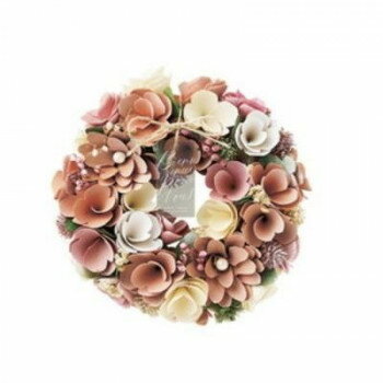 GREEN HOUSE ナチュラルリース M ストロベリーミルク 5366-B【お寄せ品、返品キャンセル不可。欠品終売時連絡あり】