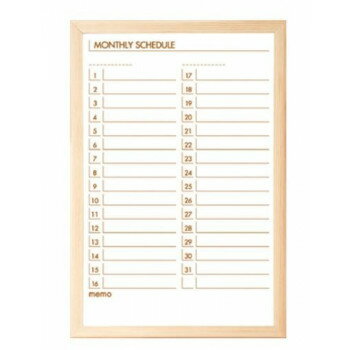 ナカバヤシ ウッドスケジュールボード SBM-E4732【お寄せ品、返品キャンセル不可。欠品終売時連絡あり】