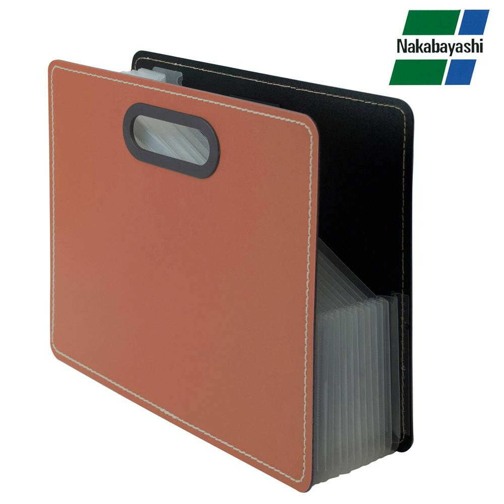 ナカバヤシ ドキュメントファイル・発泡PP製 ヨコ型 A4・E型 ウォールナットブラウン DF-A401E-WB【お..