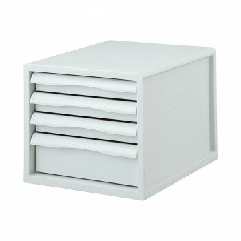 【直送品】ナカバヤシ　FIT　COLOR　A4レターケース4段　GY　グレー　A4E-FC04-GY【お寄せ品、返品キャンセル不可。欠品終売時連絡あり】