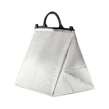 【直送品】手提げ保冷角底袋　黒　(マチ大)10P 小束タイプ 10枚 XZLMR003【お寄せ品、返品キャンセル不可。欠品終売時連絡あり】