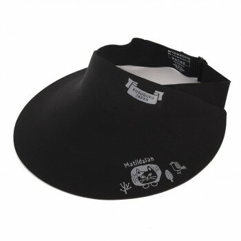 クスグルジャパン UV加工 3D立体サンバイザー UV加工サンバイザー マチルダさん柄 ブラック 25-8206【..