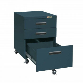 作業台脇キャビネットキャスター付で移動も簡単