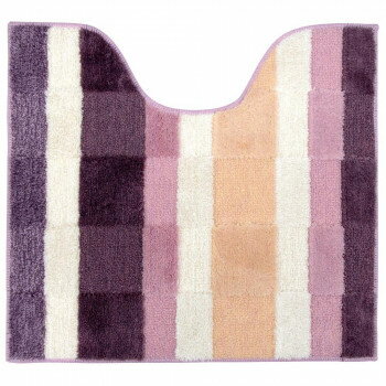 【メール便】 モザイク トイレ足元マット ピンク 約55×60cm　ヨコズナクリエーション【お寄せ品、返品..