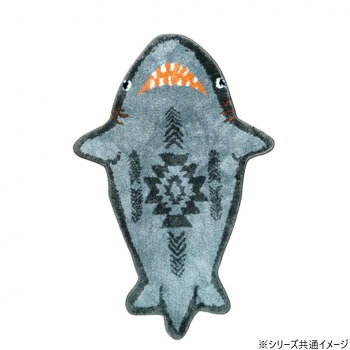 アニマルラグマット サメ 60×90cm BL・ブルー 5596【お寄せ品、返品キャンセル不可...