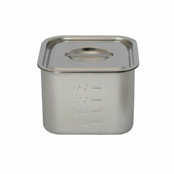 スギコ 18-8目盛付浅型角キッチンポット(フタ付) SH-4209 SA0880【お寄せ品、返品キャンセル不可。欠品終売時連絡あり】