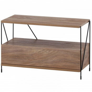 不二貿易　（C/D:77570） EZBOワイヤー TVラック OAK NA【お寄せ品、返品キャンセル不可。欠品終売時連絡あり】