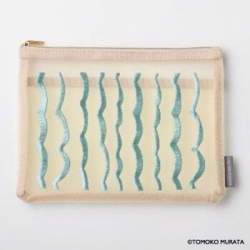 【メール便】 ヒサゴ ムラタトモコ 刺繍メッシュポーチ Ripple(リップル) UTN309【お寄せ品、返品キャ..