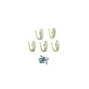 【メール便】 17223 コートフック アイボリー 5個入 00017223-001【お寄せ品、返品キャンセル不可。欠品終売時連絡あり】
