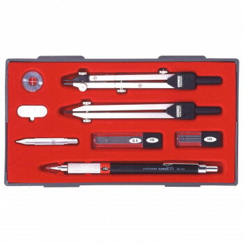 KD型製図器　SE　10品組 鉛筆製図セット　010-0004【お寄せ品、返品キャンセル不可。欠品終売時連絡あ..