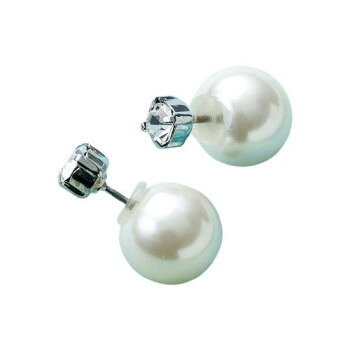 ミチコ ロンドン コシノ パール＆クリスタルガラス両面デザインピアス A-MLHPi14124 5219-197【お寄せ..