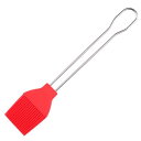 【メール便】 ユーロキッチン eurokitchen シリコンブラシ 22cm ステンレス柄 赤【お寄せ品、返品キャンセル不可。欠品終売時連絡あり】