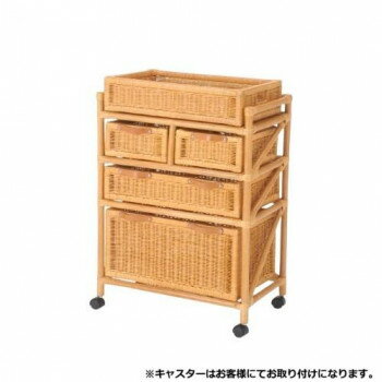 【直送品】今枝商店　Romantic Rattan　籐ランドリー 上カゴ付　ワイドタイプ　E46【お寄せ品、返品キャンセル不可。欠品終売時連絡あり】