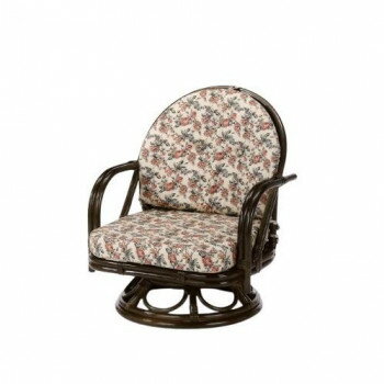【直送品】今枝商店　Romantic Rattan　籐回転座椅子　ミドルタイプ　S252B【お寄せ品、返品キャンセル不可。欠品終売時連絡あり】