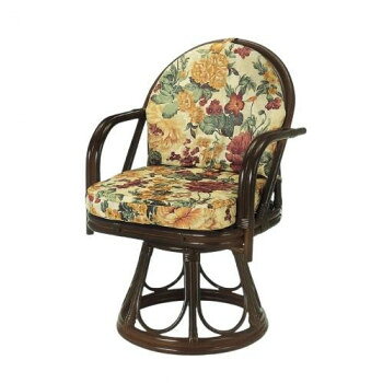 【直送品】今枝商店　Romantic Rattan　籐回転座椅子　ハイタイプ　S544B【お寄せ品、返品キャンセル不可。欠品終売時連絡あり】