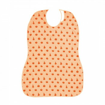 【メール便】 フットマーク　長持ちする大きなお食事エプロン　フリーサイズ　オレンジ　403720【お寄せ品、返品キャンセル不可。欠品終売時連絡あり】