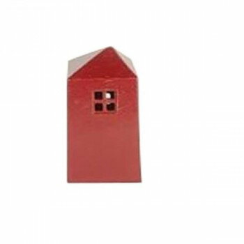 【メール便】 窓辺のインテリア HOUSE(ハウス) 小さな金属製のお家 カクスイ 赤【お寄せ品、返品キャンセル不可。欠品終売時連絡あり】