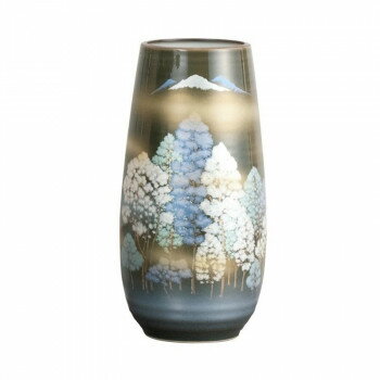 茜 九谷焼花瓶 8号 さわやか森 3245670056072【お寄せ品、返品キャンセル不可。欠品終売時連絡あり】