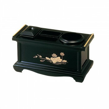 12型 4点セット 黒(フチ金) 蓮 3304000201021【お寄せ品、返品キャンセル不可。欠品終売時連絡あり】