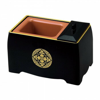 5寸香炉 黒(フチ金) 八ツ藤 3407000200521【お寄せ品、返品キャンセル不可。欠品終売時連絡あり】