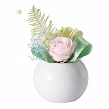 花来(かこ) プリザーブドフラワー 陶器付 ピーチ 57n8007o00002【お寄せ品、返品キャンセル不可。欠品..