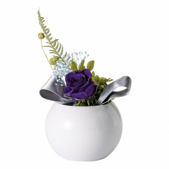 花来(かこ) プリザーブドフラワー 陶器付 モーブ 57n8009800002【お寄せ品、返品キャンセル不可。欠品..