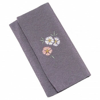 ちりめん刺繍入 数珠袋 紫紺色 747900V400042【お寄せ品、返品キャンセル不可。欠品終売時連絡あり】