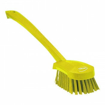 キョーワクリーン　ヴァイカン　長柄ハンドル付ブラシ　ハードタイプ　イエロー　4186　JBLR303【お寄せ品、返品キャンセル不可。欠品終売時連絡あり】