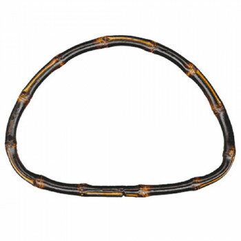 イナズマ(INAZUMA) 竹バッグ持ち手BB-9　焼き焦茶　横-約19cm2本手【お寄せ品、返品キャンセル不可。欠品終売時連絡あり】