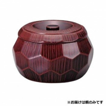 福井クラフト　はつり亀甲丼 本漆調溜塗(内黒)親 41000192【お寄せ品、返品キャンセル不可。欠品終売時..