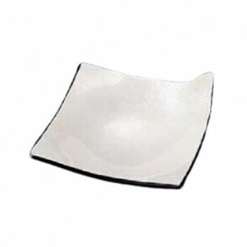 8.5cm角千鳥深小皿　ホワイトアクア(裏黒)　54036410【お寄せ品、返品キャンセル不可。欠品終売時連絡あり】