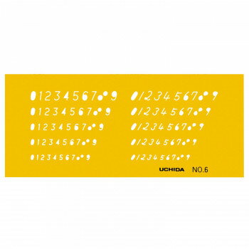 【メール便】 テンプレート　NO6　数字　1-843-1006【お寄せ品、返品キャンセル不可。欠品終売時連絡あ..