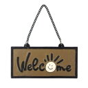 アイアンWelcomeサイン ベージュ DE051925【お寄せ品、返品キャンセル不可。欠品終売時連絡あり】