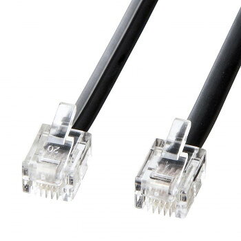 Consumable Goods, Various Parts - サンワサプライ モジュラーケーブル ブラック 10m TEL-N1-10BKN2【お寄せ品、返品キャンセル不可。欠品終売時連絡あり】