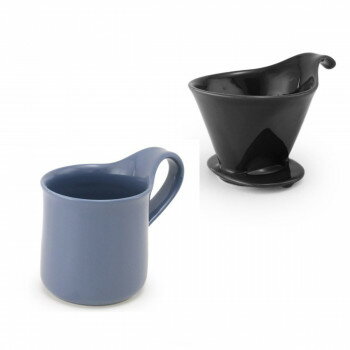 ZERO JAPAN(ゼロジャパン) ドリッパー＆カフェマグセット ドリッパートレイ付 DMZ-16 BK/VI【お寄せ品..