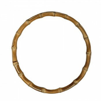 イナズマ(INAZUMA) 竹バッグ持ち手BB-4 焼き入り生成 外径約14.5cm2本手【お寄せ品、返品キャンセル不可。欠品終売時連絡あり】