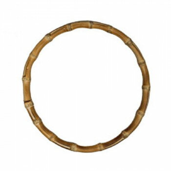 イナズマ(INAZUMA) 竹バッグ持ち手BB-1　焼き入り生成　外径約22cm2本手【お寄せ品、返品キャンセル不可。欠品終売時連絡あり】