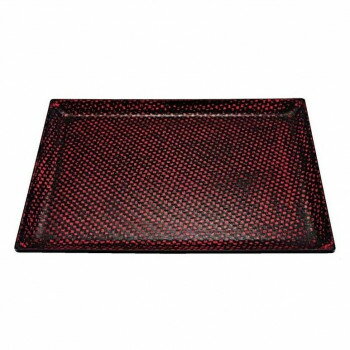 福井クラフト　尺4利休アジロ盆曙SL渕黒塗 15066500【お寄せ品、返品キャンセル不可。欠品終売時連絡あ..